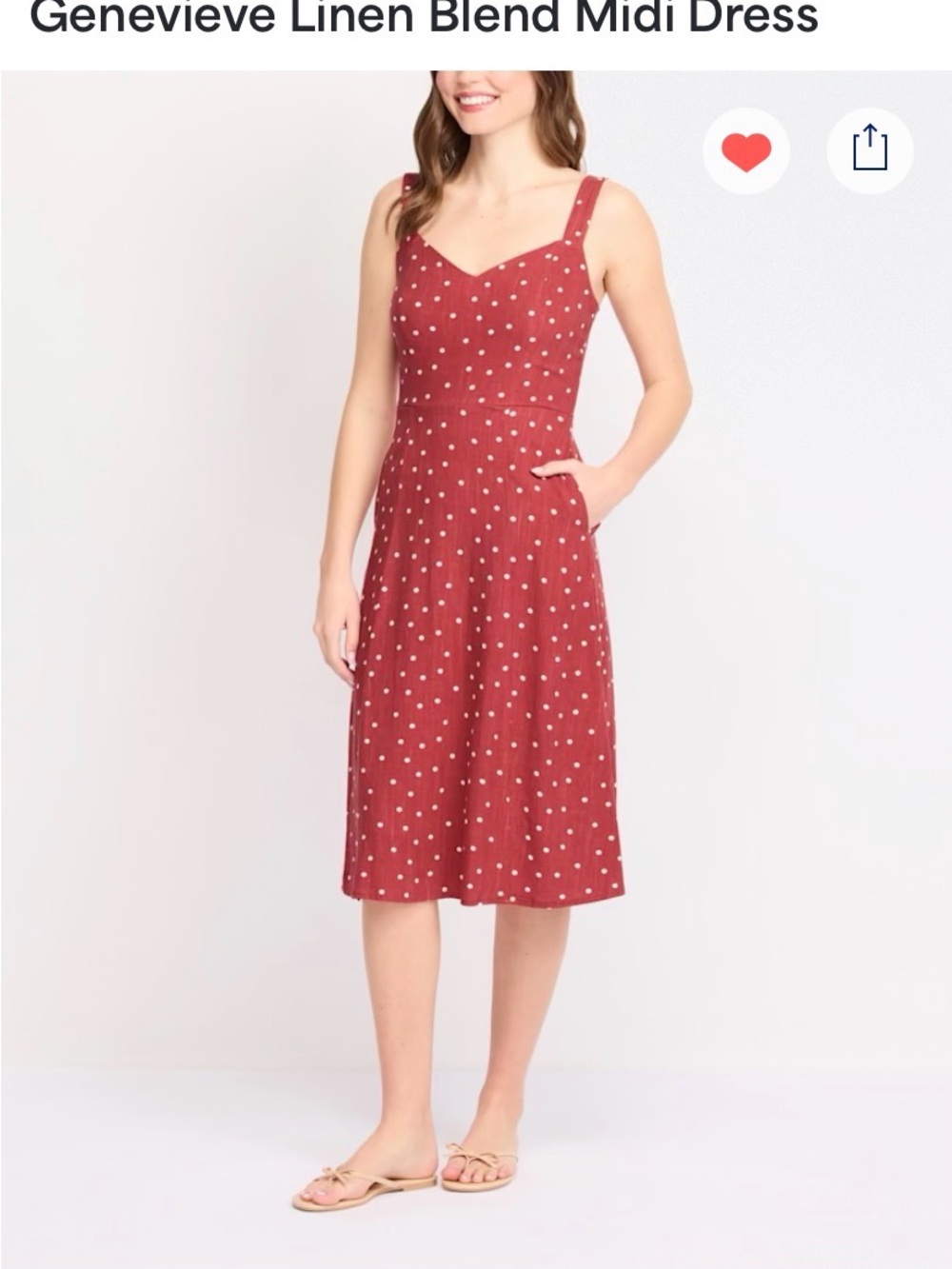 Market & Spruce linen blend midi